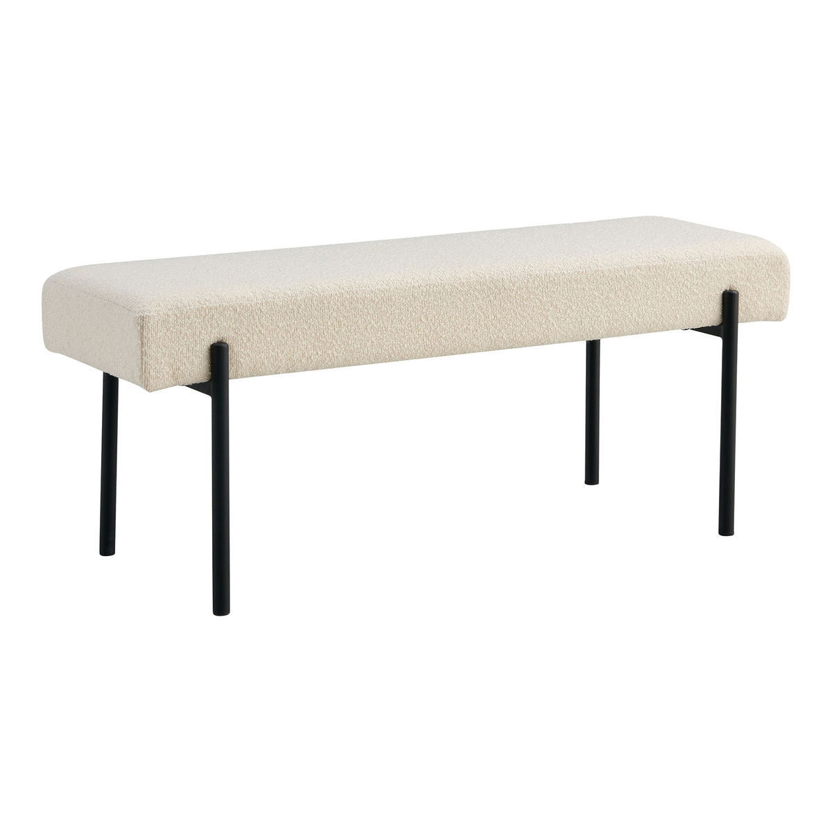Kendra Home - Bench Swindon, White, 36x100x42,5 cm
