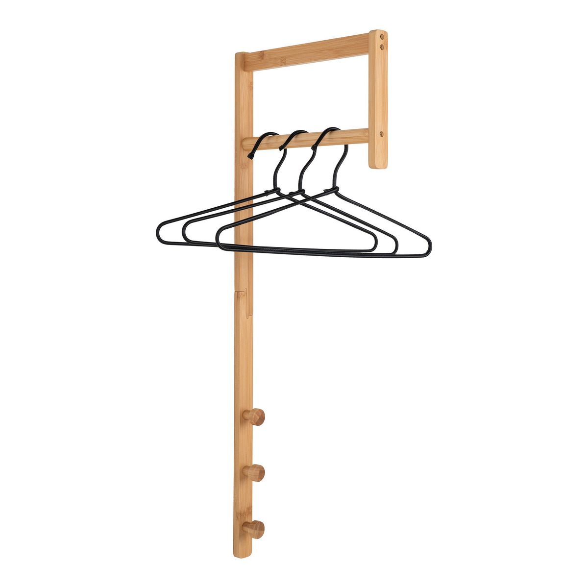 Kendra Home - Appendiabiti da Parete Trento, Marrone, 30x3x82 cm