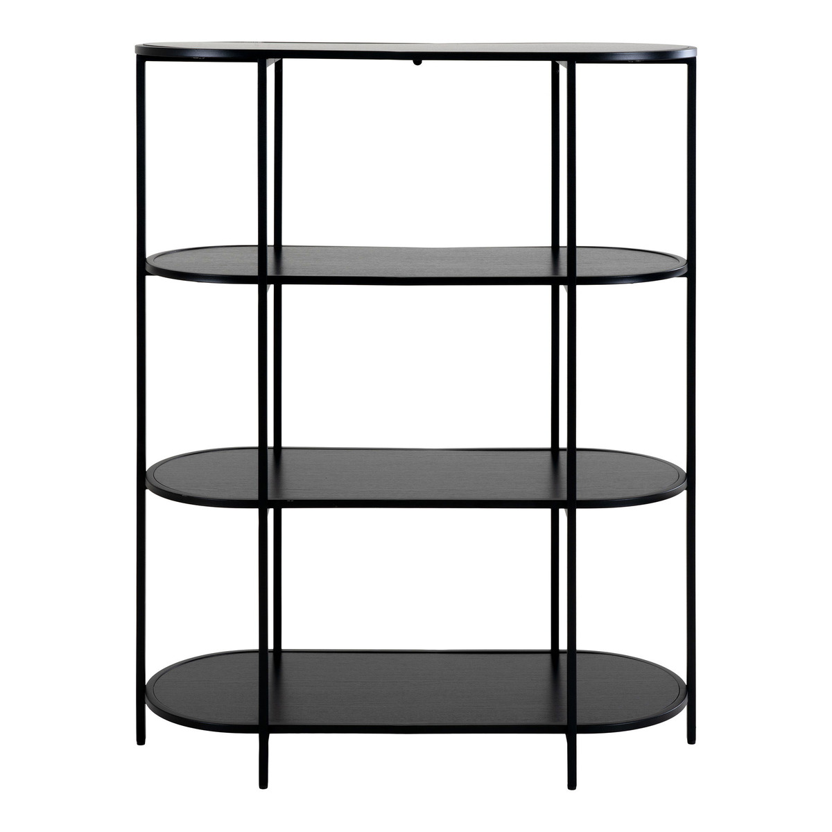 Kendra Home - Libreria Vita, Nero, 36x85x111 cm