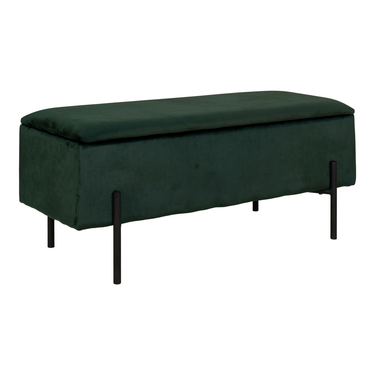 Kendra Home - Bench with Storage Watford, Green, 36,5x95x43 cm