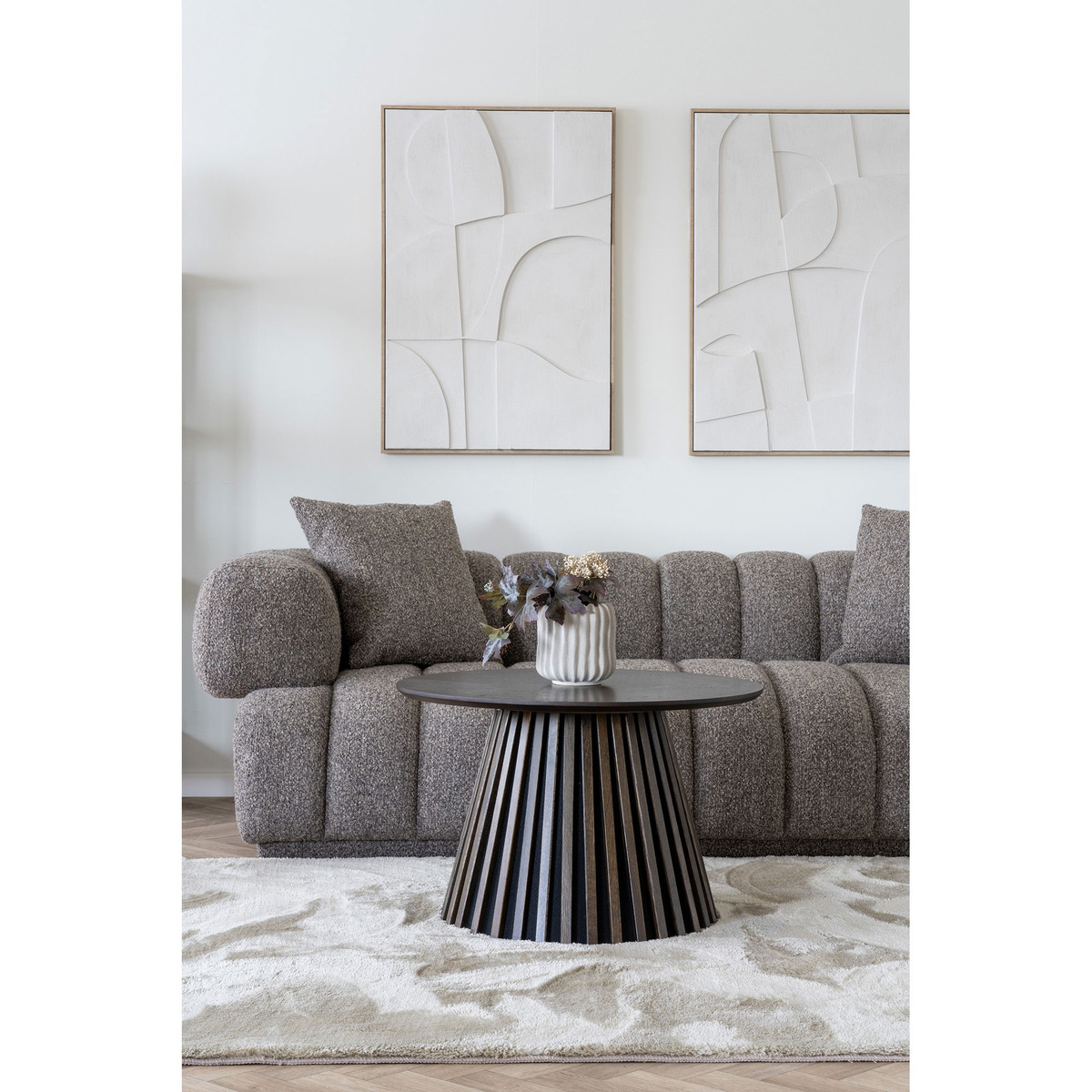 Kendra Home - Tavolino Osaka 3, Marrone, 70x70x45 cm