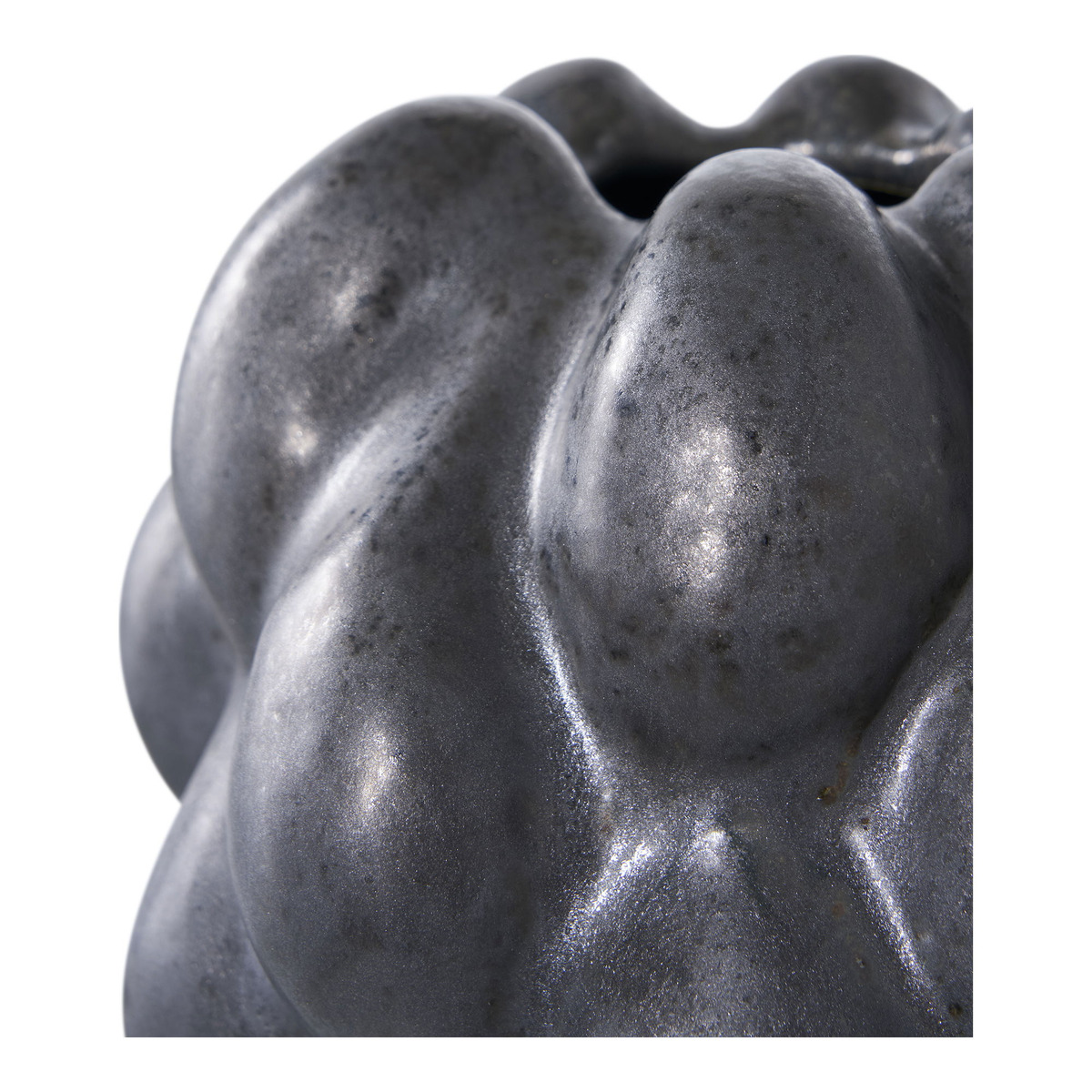 Kendra Home - Vaso Decorativo Roma, Nero, 15x14x19 cm