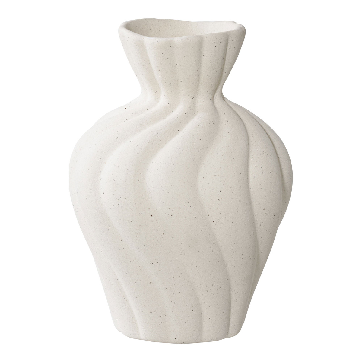 Kendra Home - Vaso Decorativo Varese, Bianco, 8,8x9x12 cm