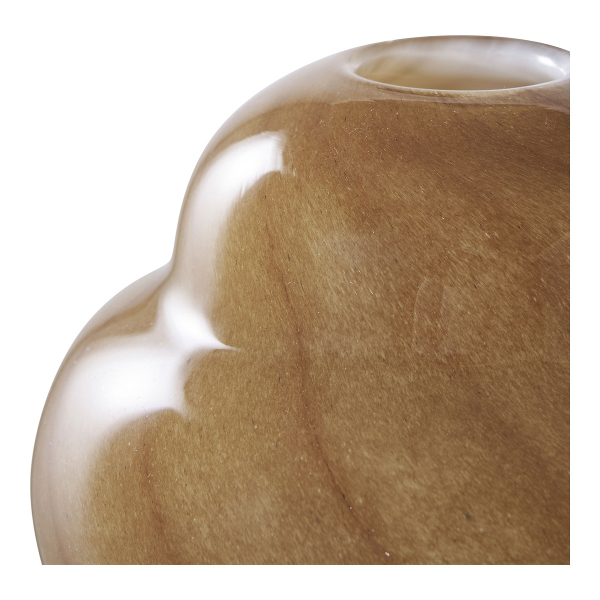 Kendra Home - Vaso Decorativo Mirella, Marrone, 16,5x16,5x17 cm