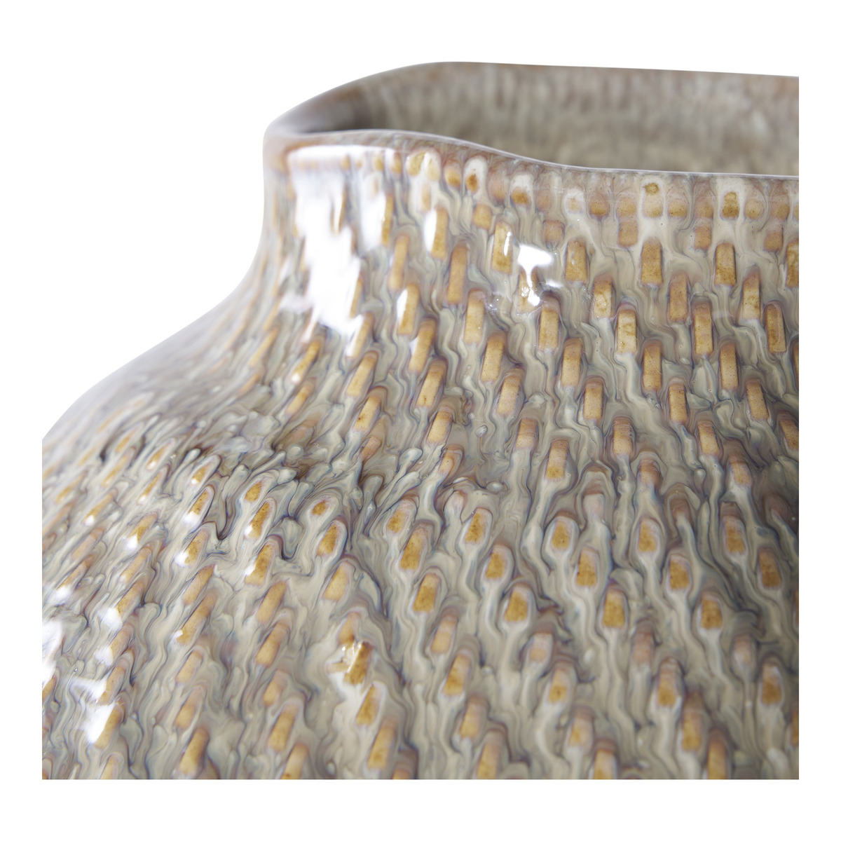 Kendra Home - Vaso Decorativo Soft, Beige, 26x26x30,5 cm