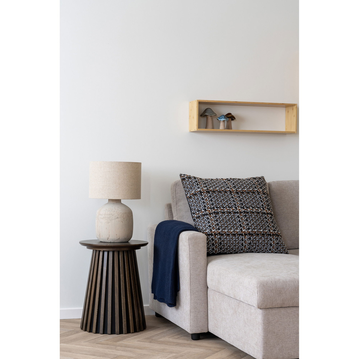 Kendra Home - Lampada da Tavolo Bilby, Beige, 30x30x46,5 cm