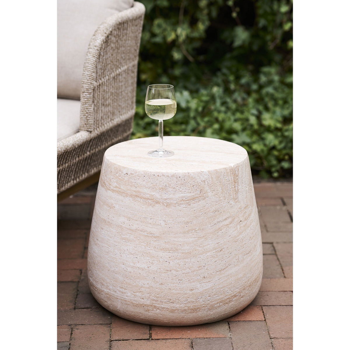 Kendra Home - Side Table Bonn, Beige, 47,5x47,5x41 cm