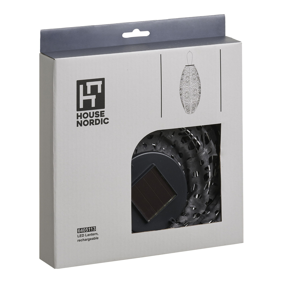 Kendra Home - Lanterna Foxdale, Grigio, 20x20x40 cm