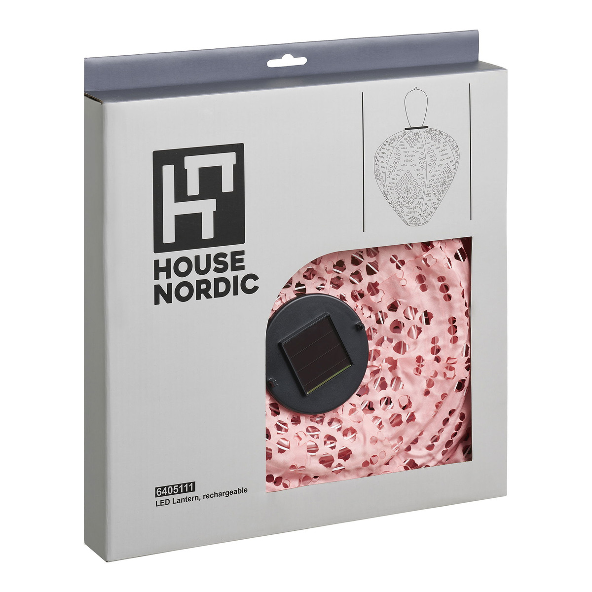 Kendra Home - Lanterna Greatham, Rosa, 30x30x30 cm