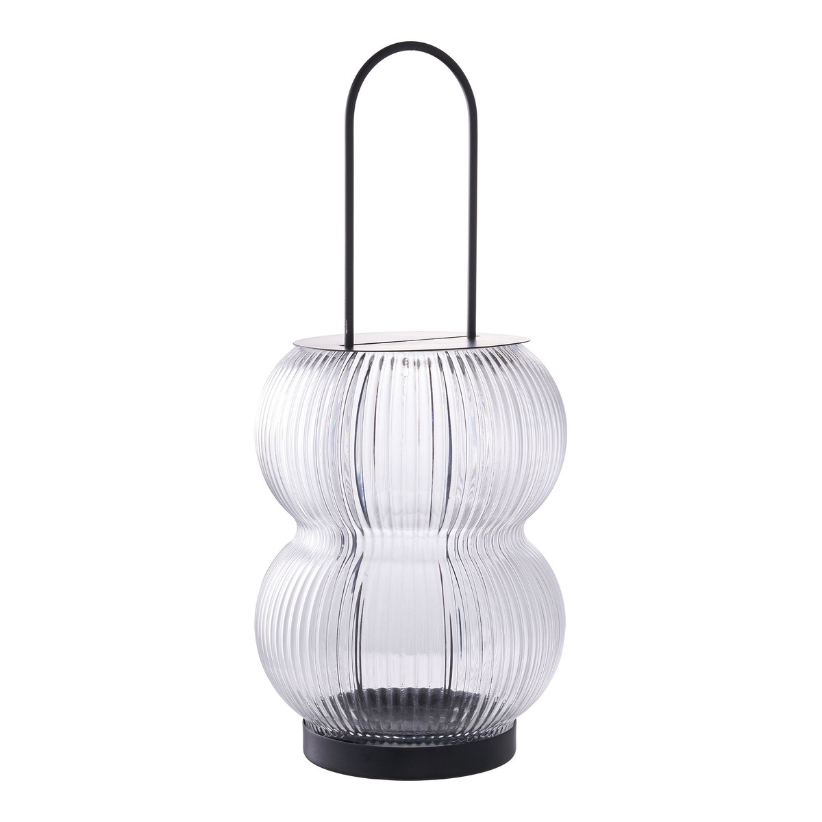 Kendra Home - Lanterna Lucena, Nero, 16x16x36 cm