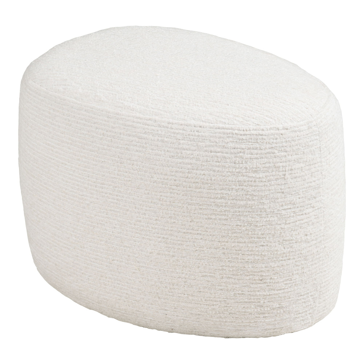 Kendra Home - Pouf Hilo, Bianco, 40x55x39 cm