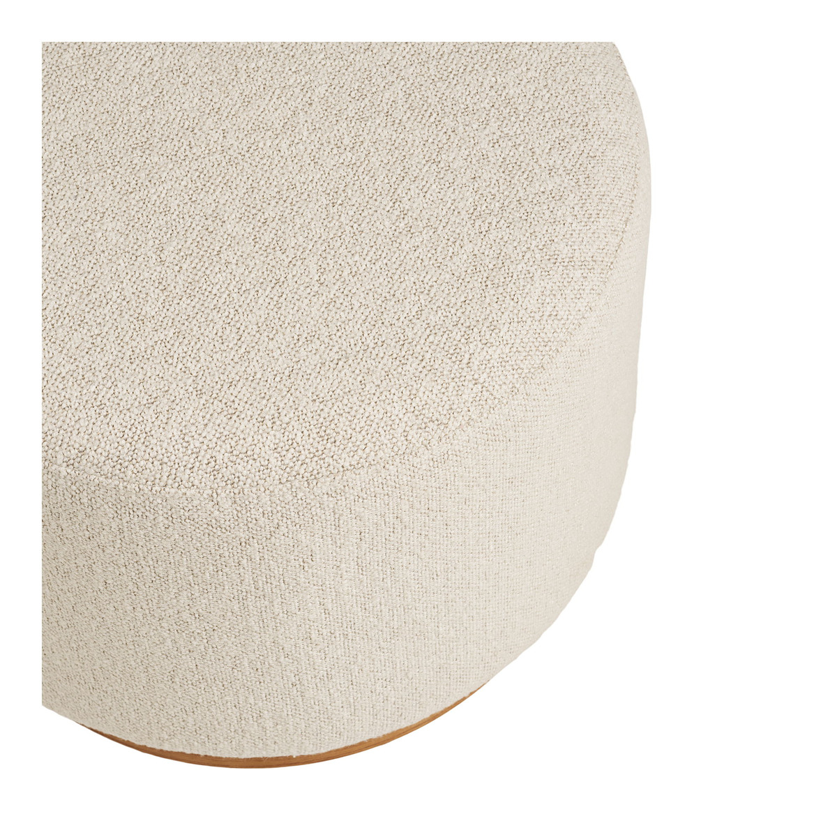Kendra Home - Pouf Daisy, Bianco, 50x50x41 cm