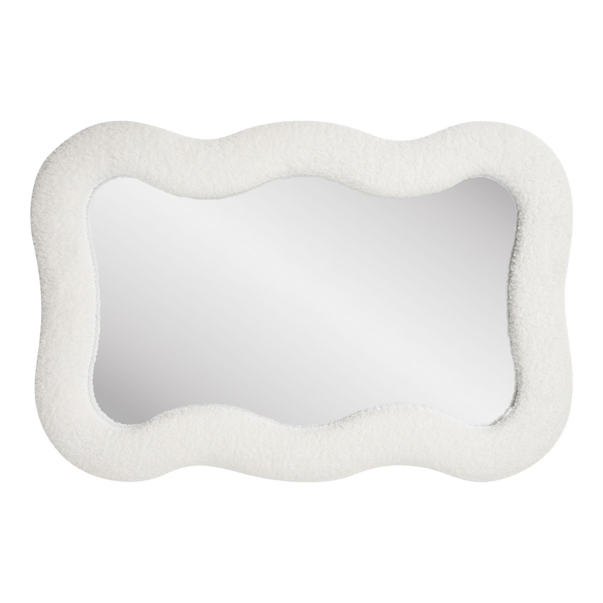 Kendra Home - Specchio con Cornice Bosaro, Bianco, 3,5x80x54 cm