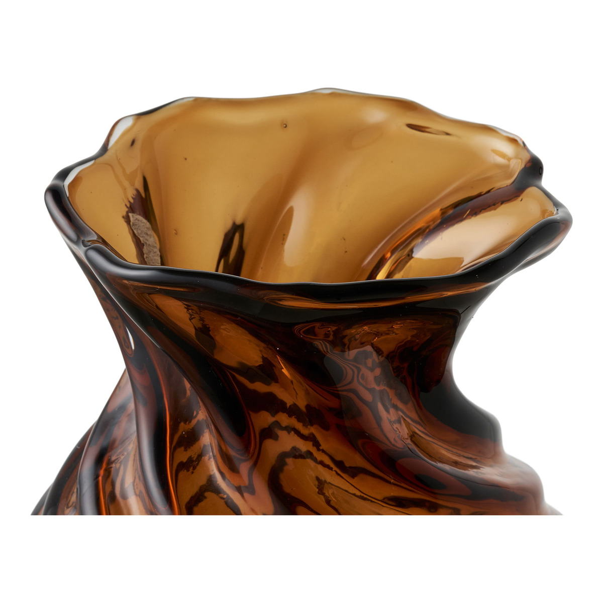 Kendra Home - Vaso Decorativo HN2, Marrone, 16x16x18,5 cm