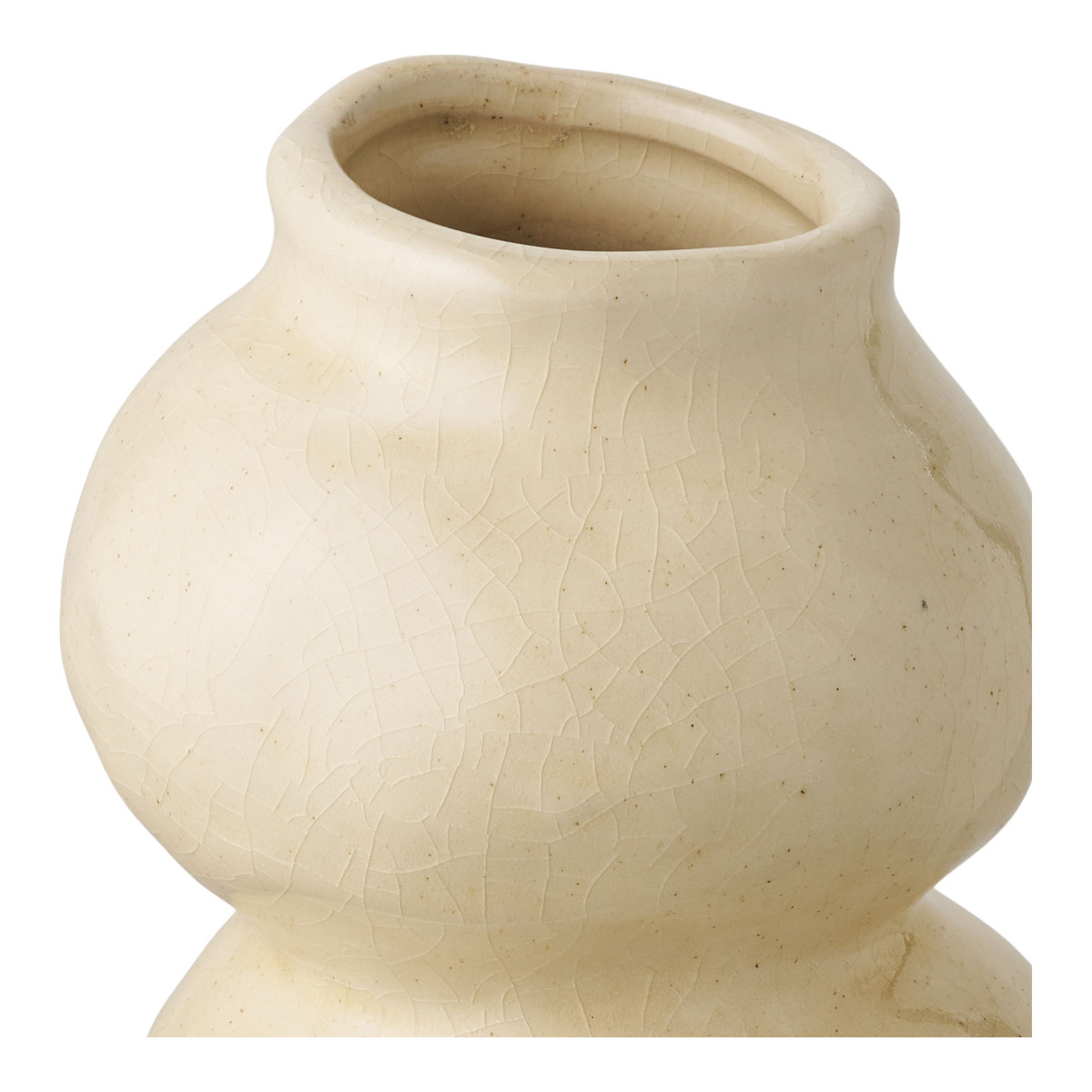 Kendra Home - Vaso Decorativo HN10, Beige, 10,5x10,5x19,5 cm