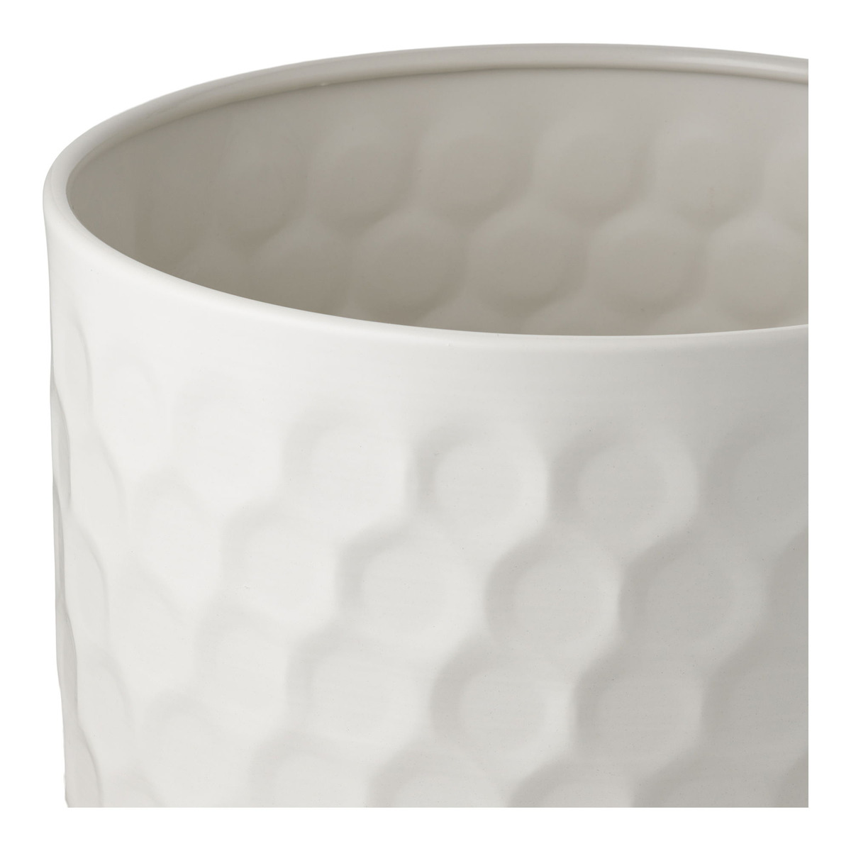 Kendra Home - Vaso per Piante HN15, Bianco, 24,5x24,5x21 cm