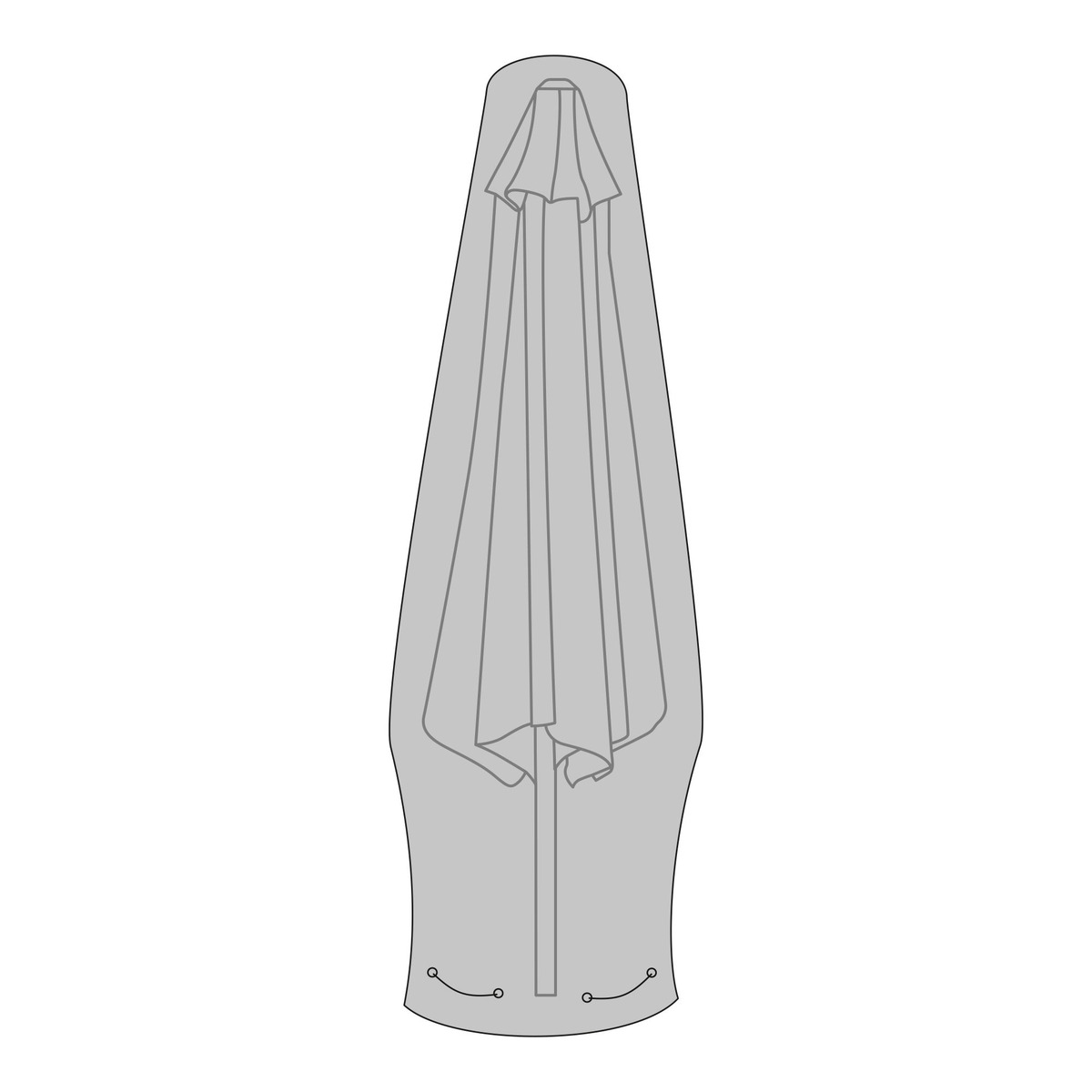 Kendra Home - Fodera Protettiva per Arredo da Esterno Luxury, Nero, 55x55x225 cm