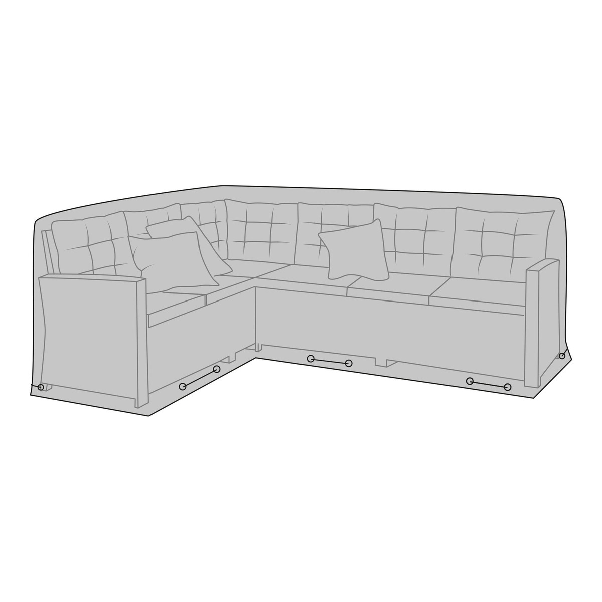 Kendra Home - Fodera Protettiva per Arredo da Esterno Luxury, Nero, 100x252x90 cm