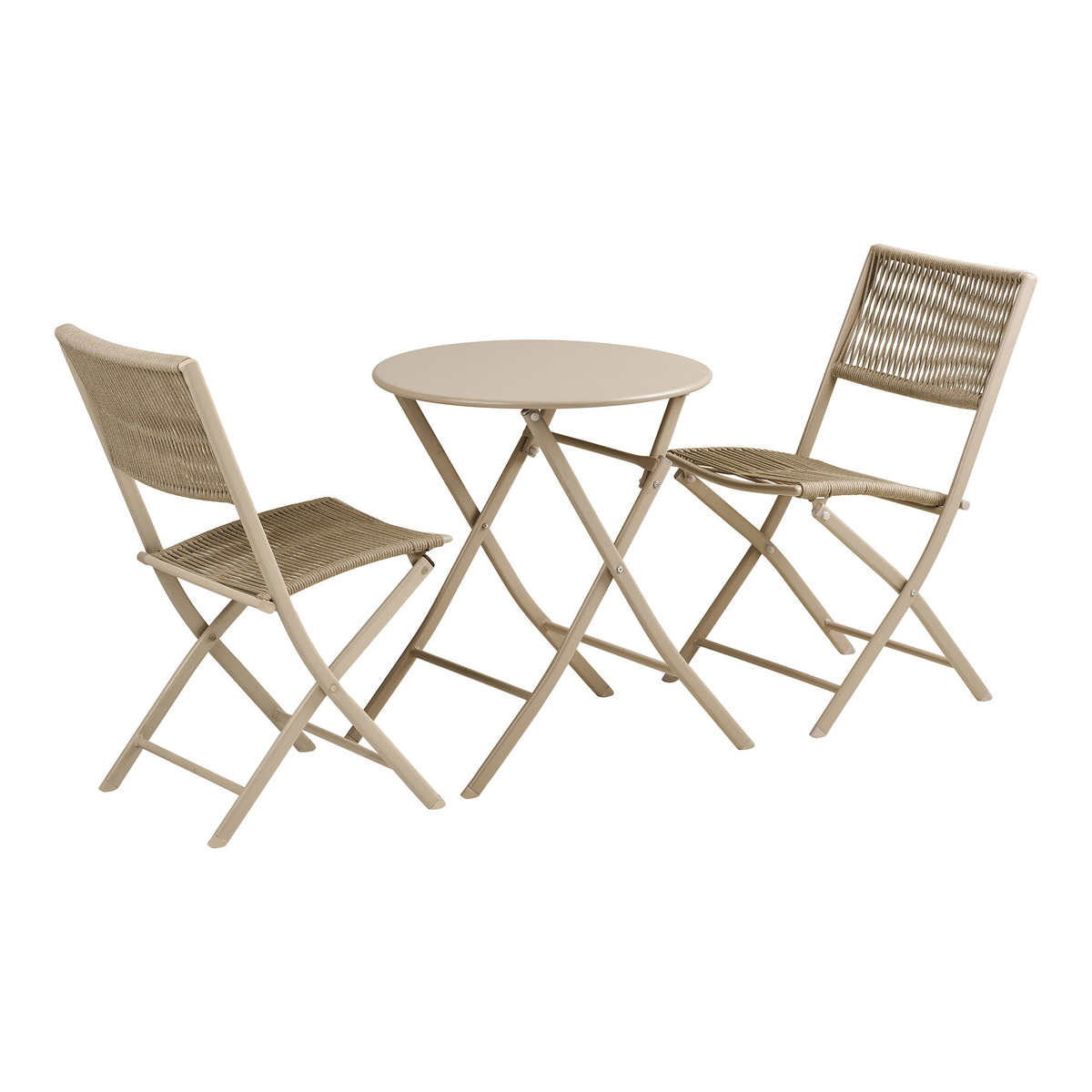 Kendra Home - Set di 3 Mobili da Giardino Arcas, Marrone, 60x60x71 cm