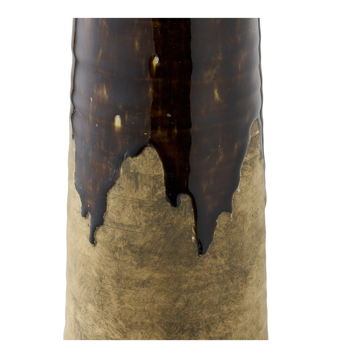 Kendra Home - Vaso Decorativo Esbjerg, Marrone, 12,5x12,5x48 cm