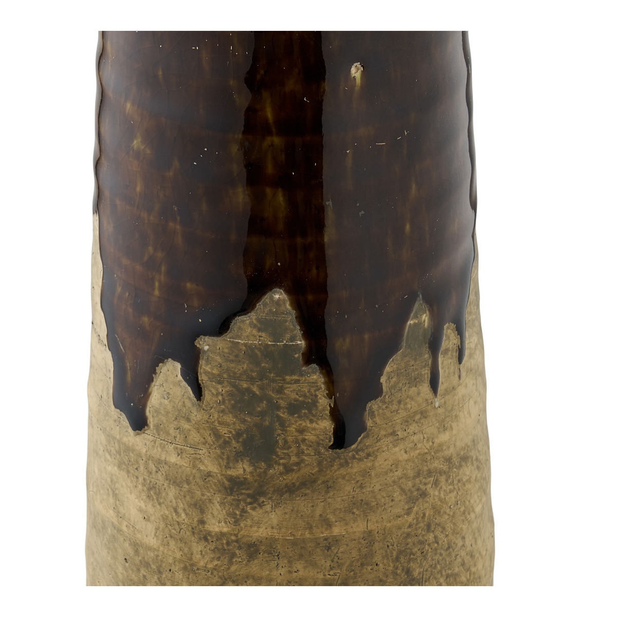 Kendra Home - Decorative Vase Ribe, Brown, 11x11x39 cm