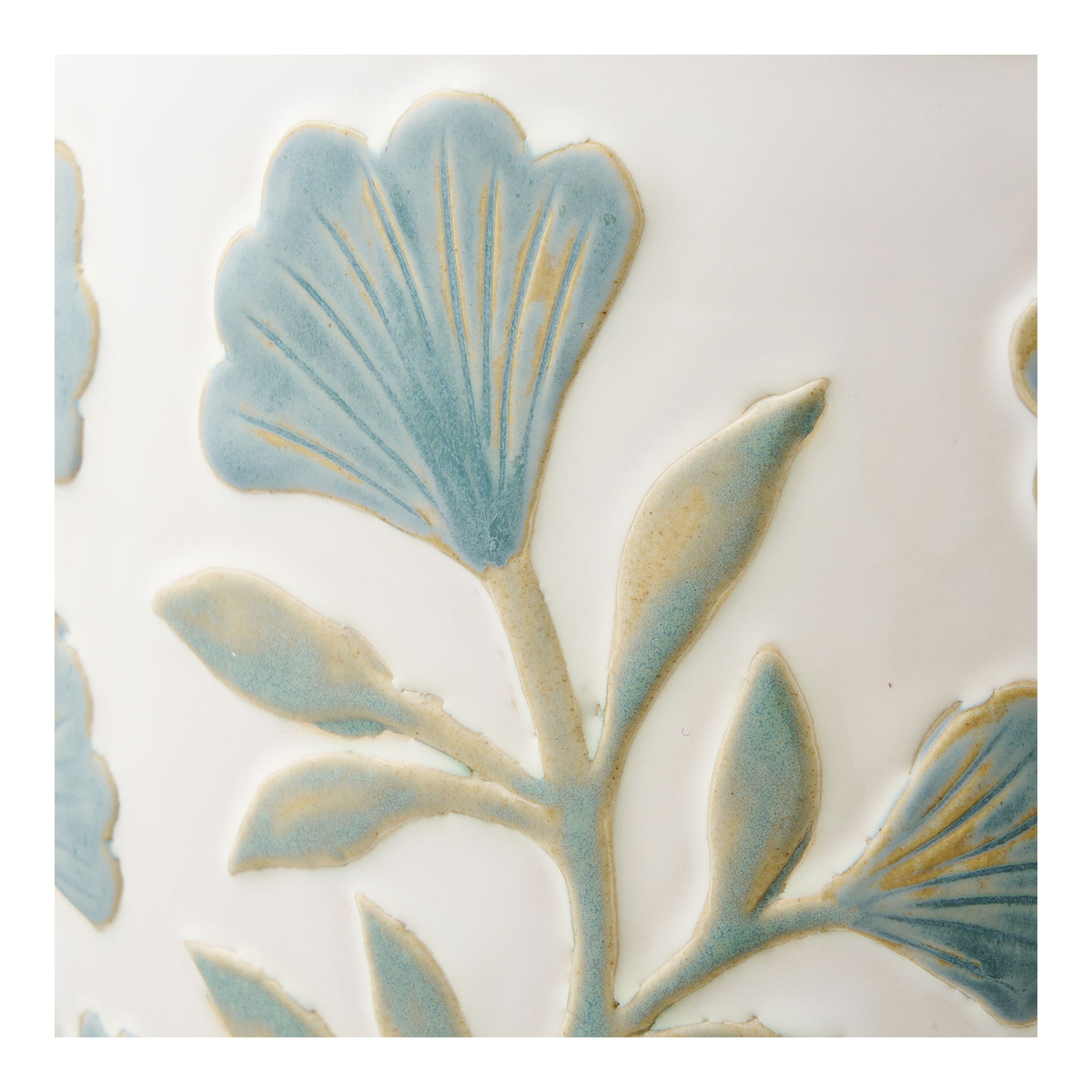 Kendra Home - Vaso per Piante Flowerpot, Bianco, 22,5x22,5x17,5 cm