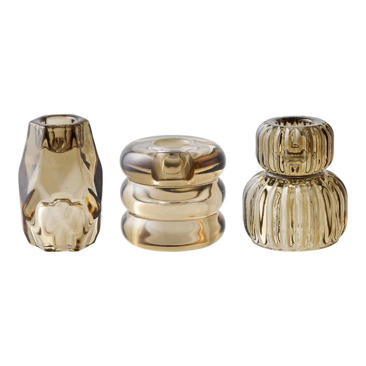 Kendra Home - Portacandela Candle, Marrone, 7x7x6,5 cm