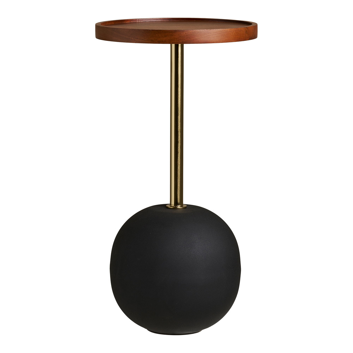 Kendra Home - Tavolino Sirone, Nero, 30x30x56 cm