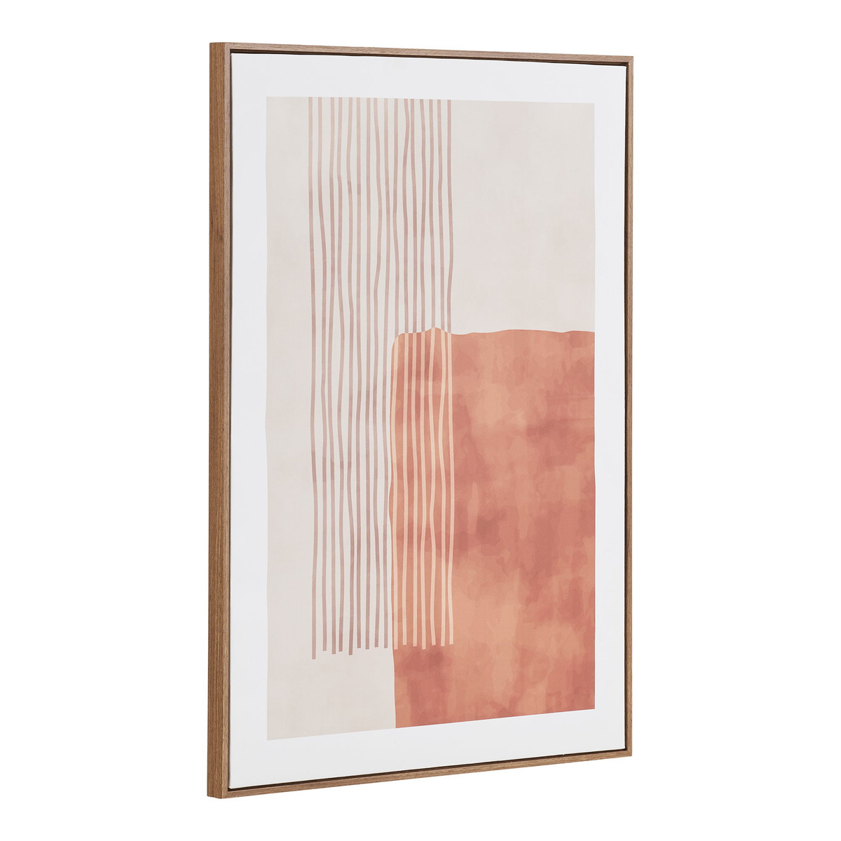 Kendra Home - Stampa su Tela con Cornice Mina, Marrone, 2,5x50x70 cm