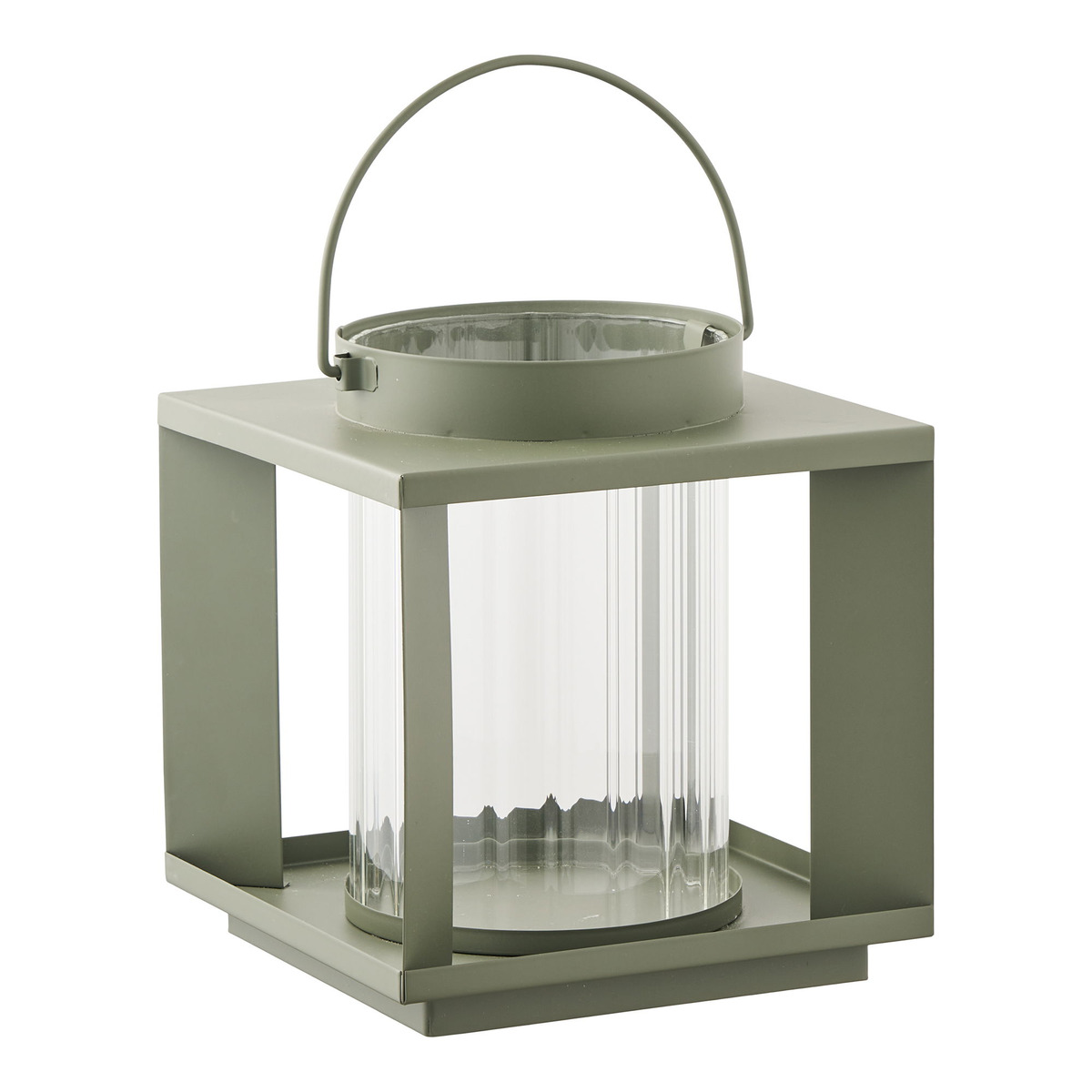 Kendra Home - Lanterna Lohals, Verde, 18x18x20,5 cm