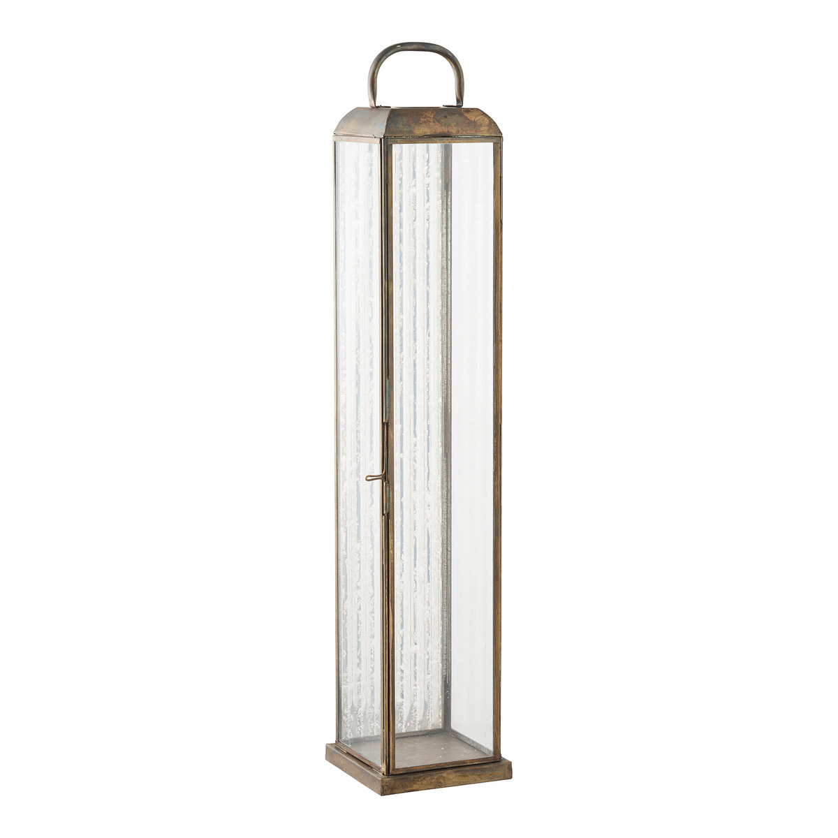 Kendra Home - Lanterna Herslev, Ottone, 12x12x60 cm