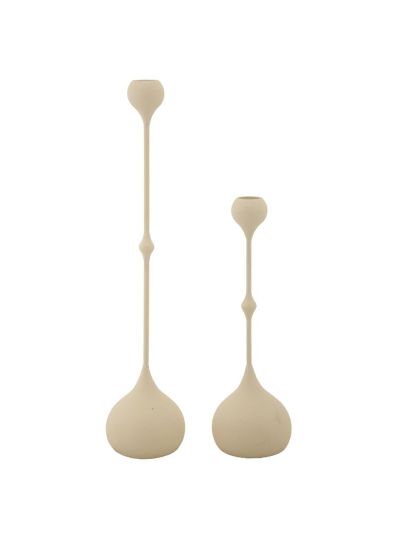 Kendra Home - Portacandela MF939, Beige, 8x8x37 cm