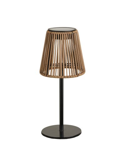 Kendra Home - Lampada da Esterno Ricaricabile Salford, Marrone, 13,5x13,5x30,5 cm