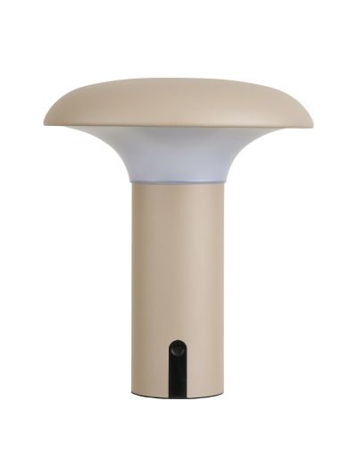 Kendra Home - Lampada da Tavolo Ramsey, Beige, 18x18x21,5 cm