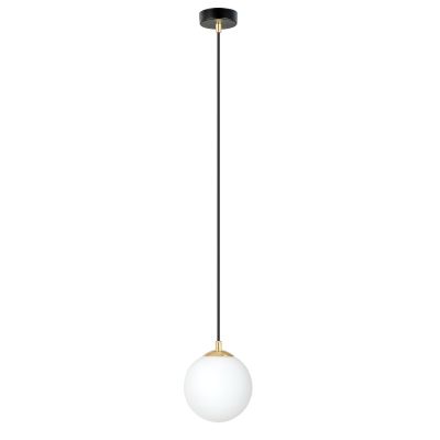 Lampada a sospensione ROYAL in acciaio nero e vetro