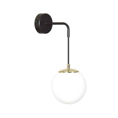Lampada da parete OGNIS in acciaio nero opaco e vetro