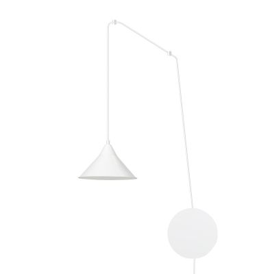 Lampada a parete ABRAMO in acciaio bianco