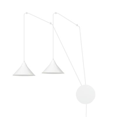 Lampada a parete ABRAMO in acciaio verniciato bianco