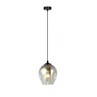 ISTAR pendant lamp in black steel and graphite glass