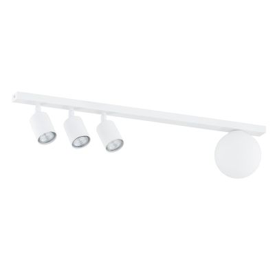 Faretto da soffitto Baster in acciaio bianco opaco