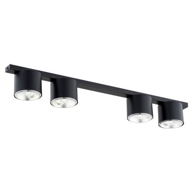 Faretto da soffitto Nano in acciaio nero