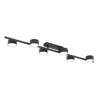 Faretto da soffitto BET a quattro luci in acciaio nero opaco