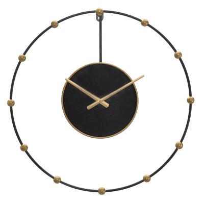 Kendra Home - Orologio da Parete VKH244, Nero, 61x4,5x61 cm