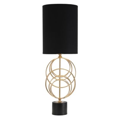Kendra Home - Lampada da Tavolo VKH134, Nero, 22,5x22,5x65 cm