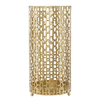 Kendra Home - Porta Ombrelli VKH333, Oro, 22,5x22,5x47,5 cm