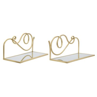 Kendra Home - Mensola VKH226, Oro, 41,5x18x20,5 cm