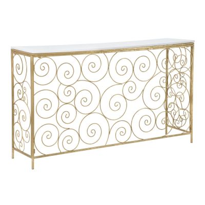 Kendra Home - Tavolo Consolle VKH617, Oro, 140x36x82 cm