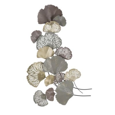 Kendra Home - Decorazione in Metallo 3D Foglia 13, Multicolore, 76x7,6x126 cm