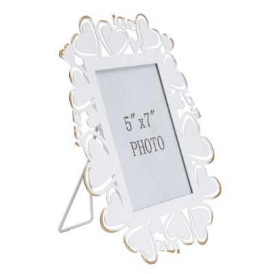 Kendra Home - Portafoto Olistic 4, Bianco, 25x14,5x27,7 cm