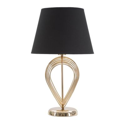 Kendra Home - Lampada da Tavolo VKH123, Nero, 32,5x32,5x53,5 cm